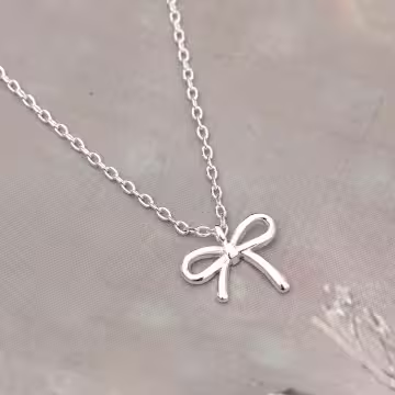 925銀飾&times;小清心蝴蝶結&times;鎖骨項鍊