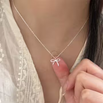 925銀飾&times;小清心蝴蝶結&times;鎖骨項鍊