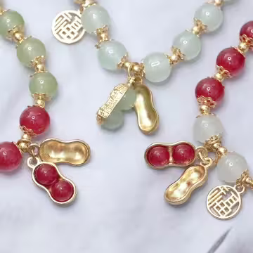 祿意花生&times;固定式串珠手鍊&times;共二色