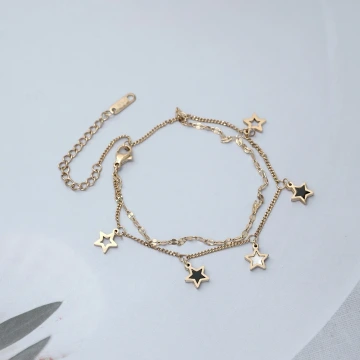 316鋼飾&times;星白星星&times;雙層手鍊/腳鍊&times;金色.avif
