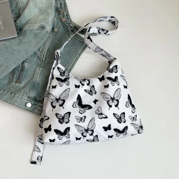 蝴蝶印花布藝&times;斜背包&times;黑白.avif