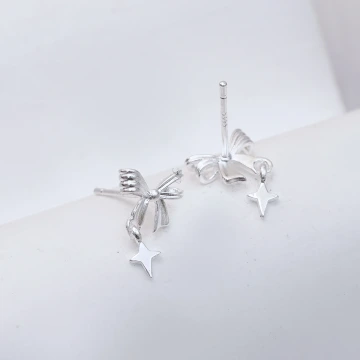 925銀針&times;蝴蝶結閃光芒&times;耳環.avif