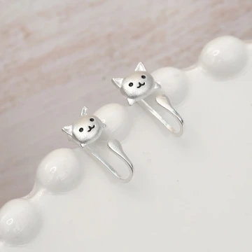 925銀針&times;小貓賣萌&times;後掛式耳環.avif