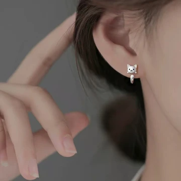 925銀針&times;小貓賣萌&times;後掛式耳環.avif