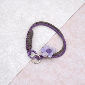 布藝小花朵&times;手機腕帶掛繩&times;紫色.avif