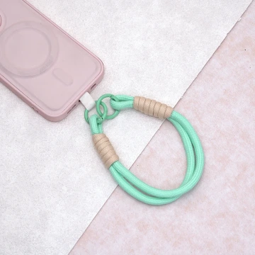 雙線素繩&times;手機腕帶掛繩&times;綠色.avif