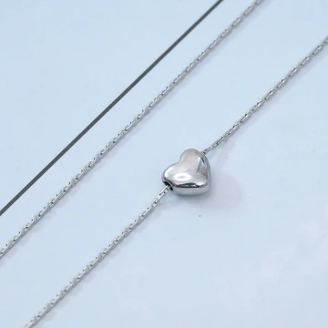 316鋼飾&times;光面小愛心蛇骨鍊&times;銀色.avif