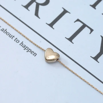 316鋼飾&times;光面小愛心蛇骨鍊&times;金色.avif