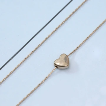 316鋼飾&times;光面小愛心蛇骨鍊&times;金色.avif