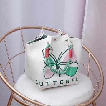 粉綠蝴蝶&times;針織手提袋.avif