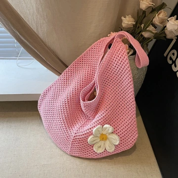 慵懶小花針織&times;肩背包&times;粉紅.avif