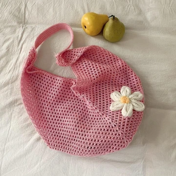 慵懶小花針織&times;肩背包&times;粉紅.avif