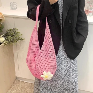慵懶小花針織&times;肩背包&times;粉紅.avif