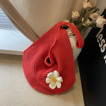 慵懶小花針織&times;肩背包&times;紅色.avif