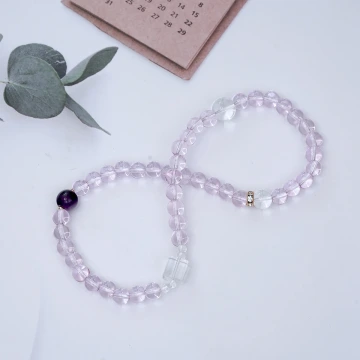 冰塊紫晶琉璃&times;雙層固定式串珠手鍊.avif